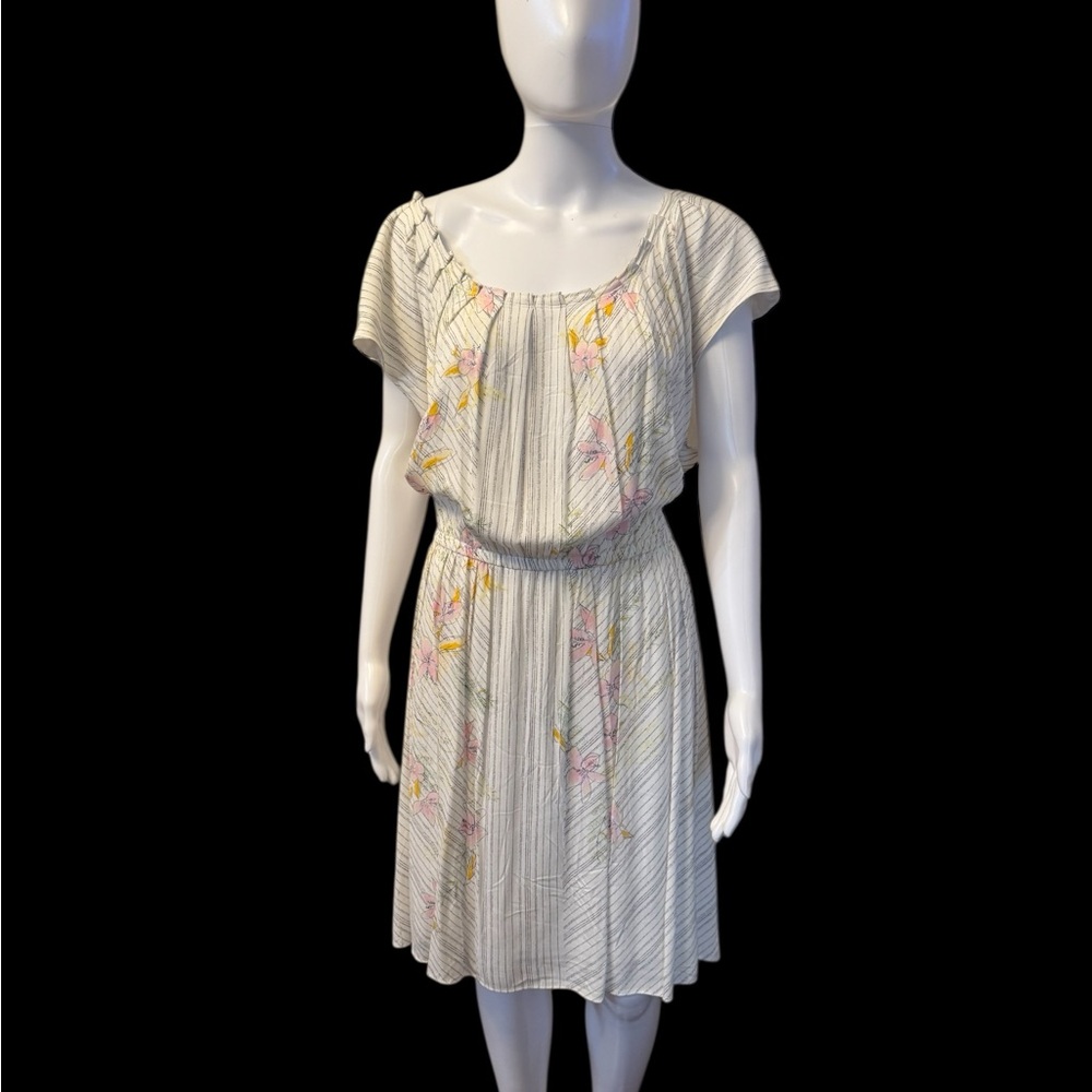 BNWT | LC Lauren Conrad Floral Striped Midi Dress